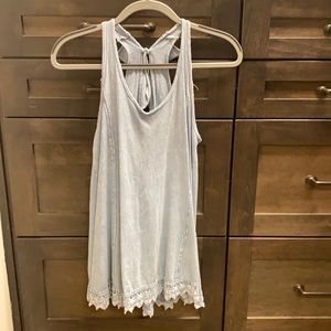 Altar’d State blue tank top with open back